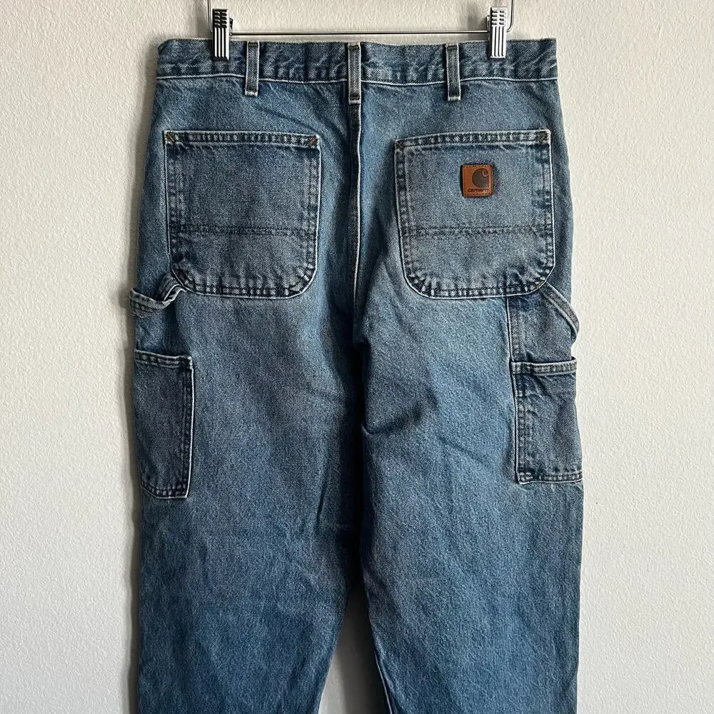 Carhartt B237 DST denim blue jean work wear carpenter pants
